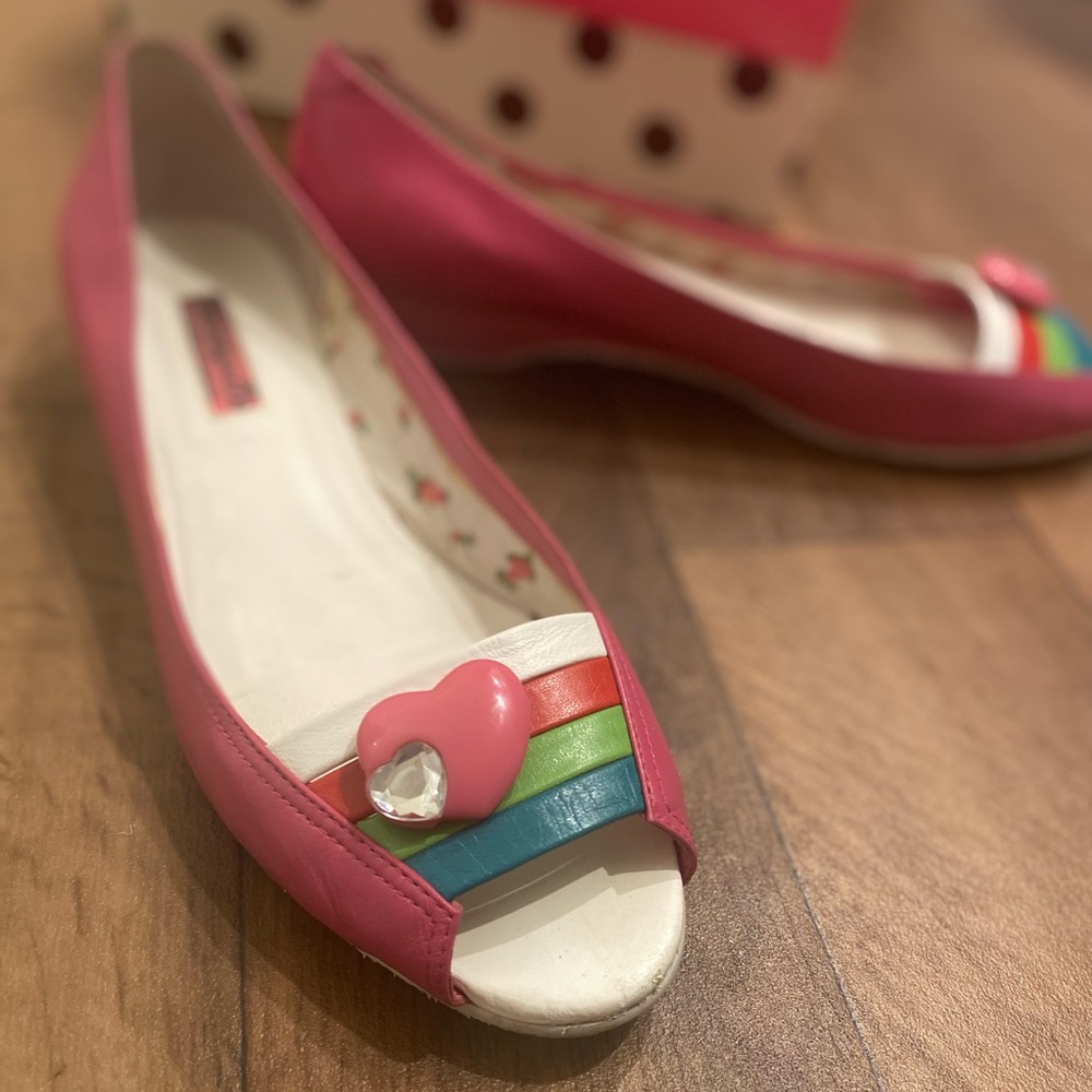 Betseyville by Betsey Johnson flat wedge shoes.